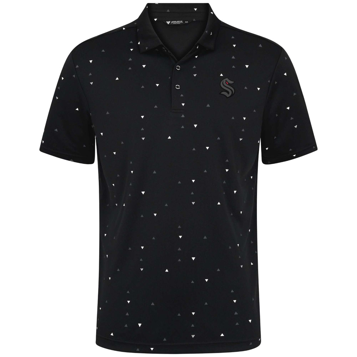 Seattle Kraken Red Eye Confetti Black Polo