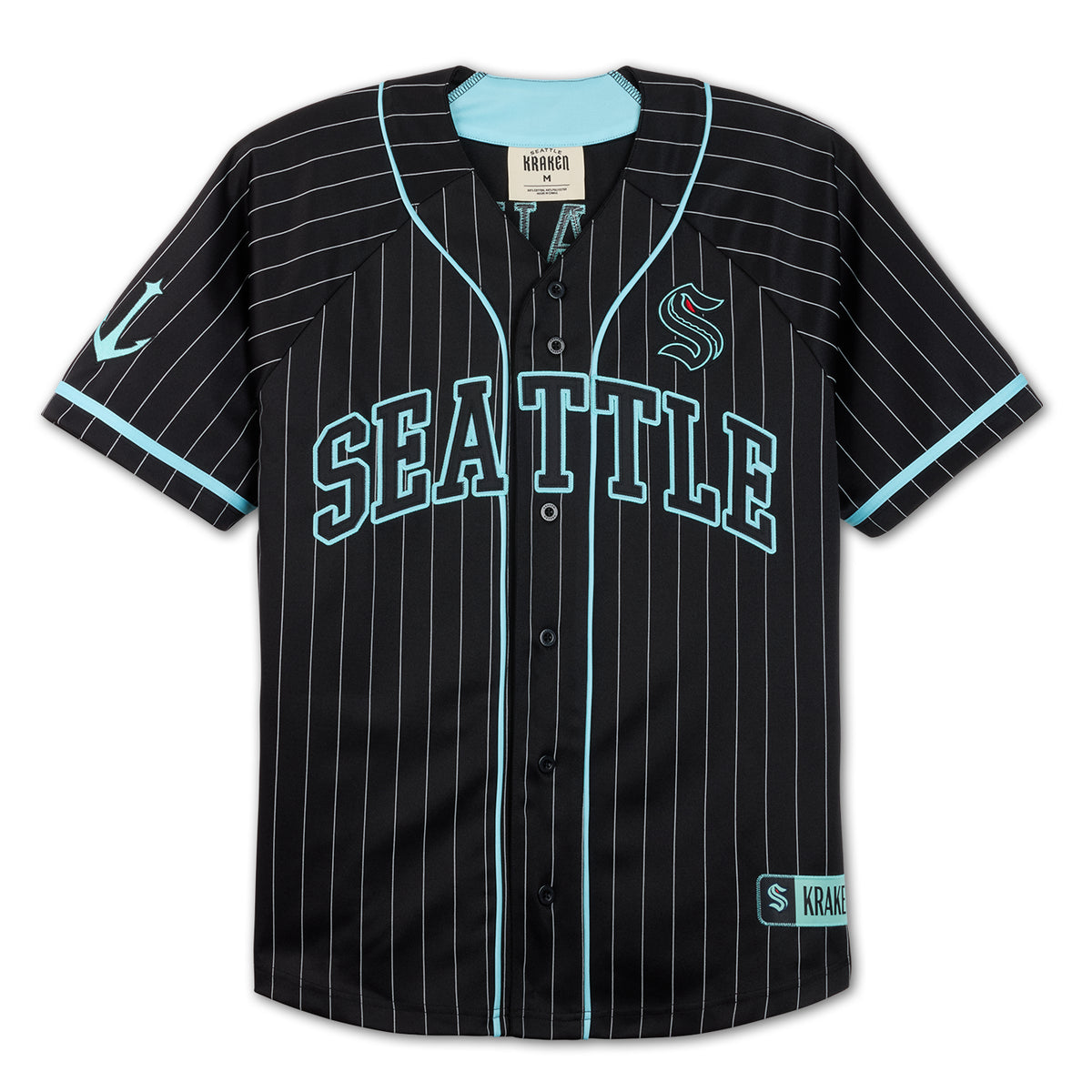 Seattle Kraken Black Baseball Jersey