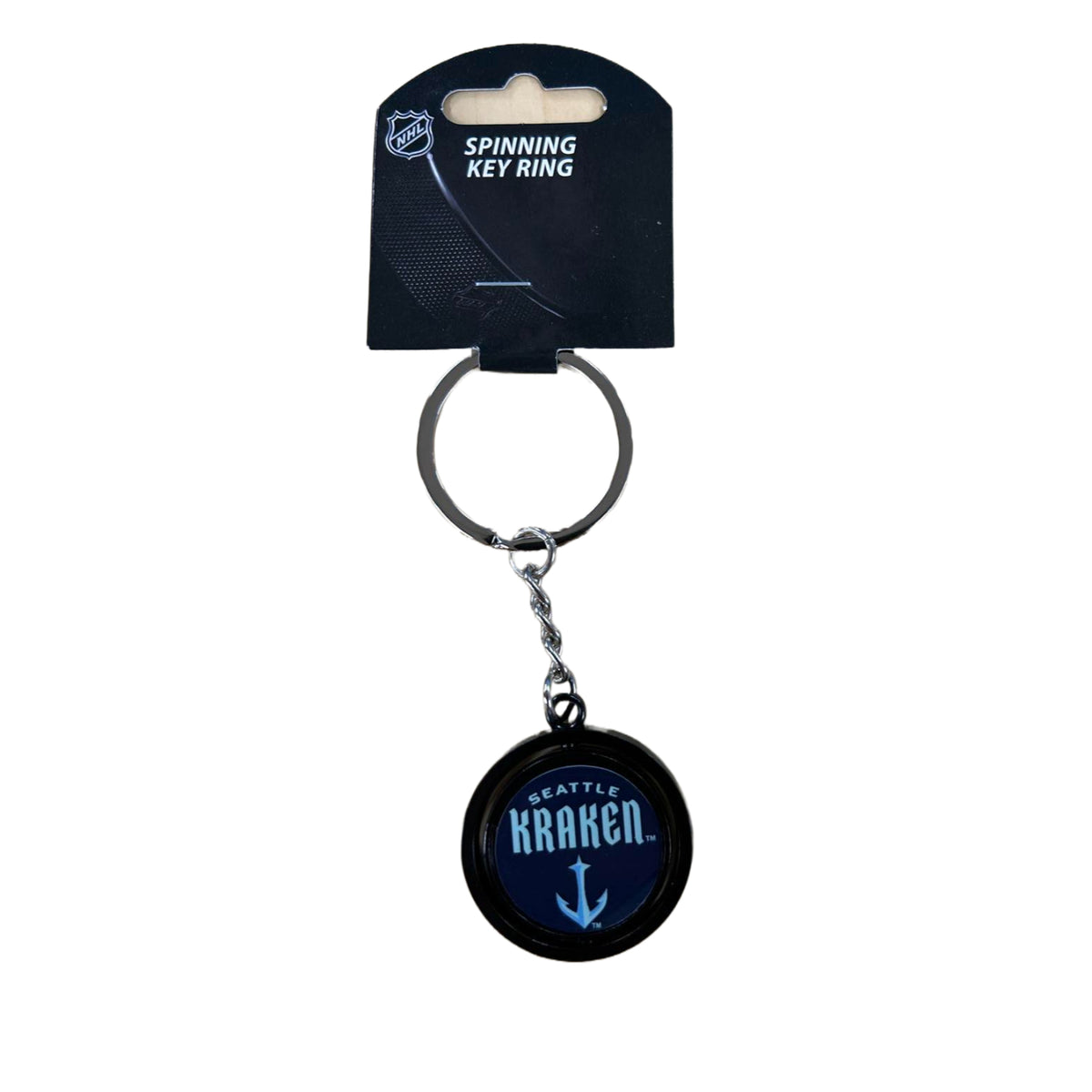 Seattle Kraken Aminco Logo Spinner Keychain Black