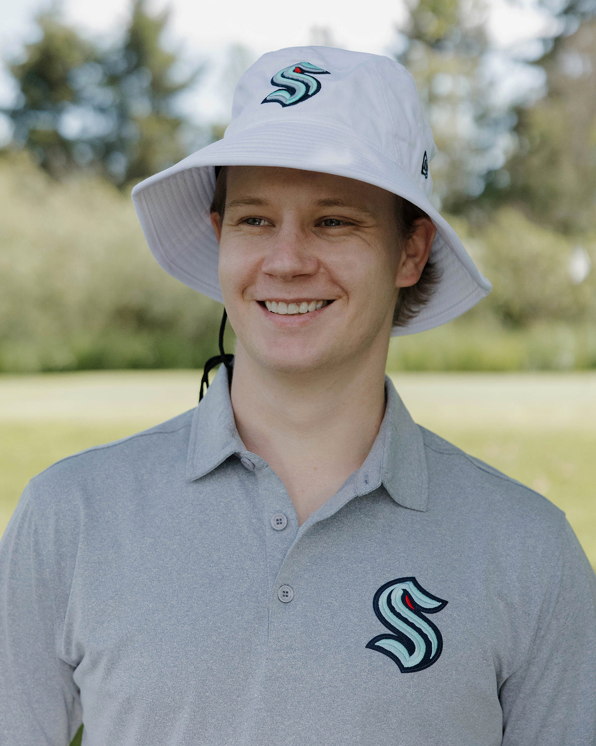 Seattle Kraken Antigua Mens Score Polo