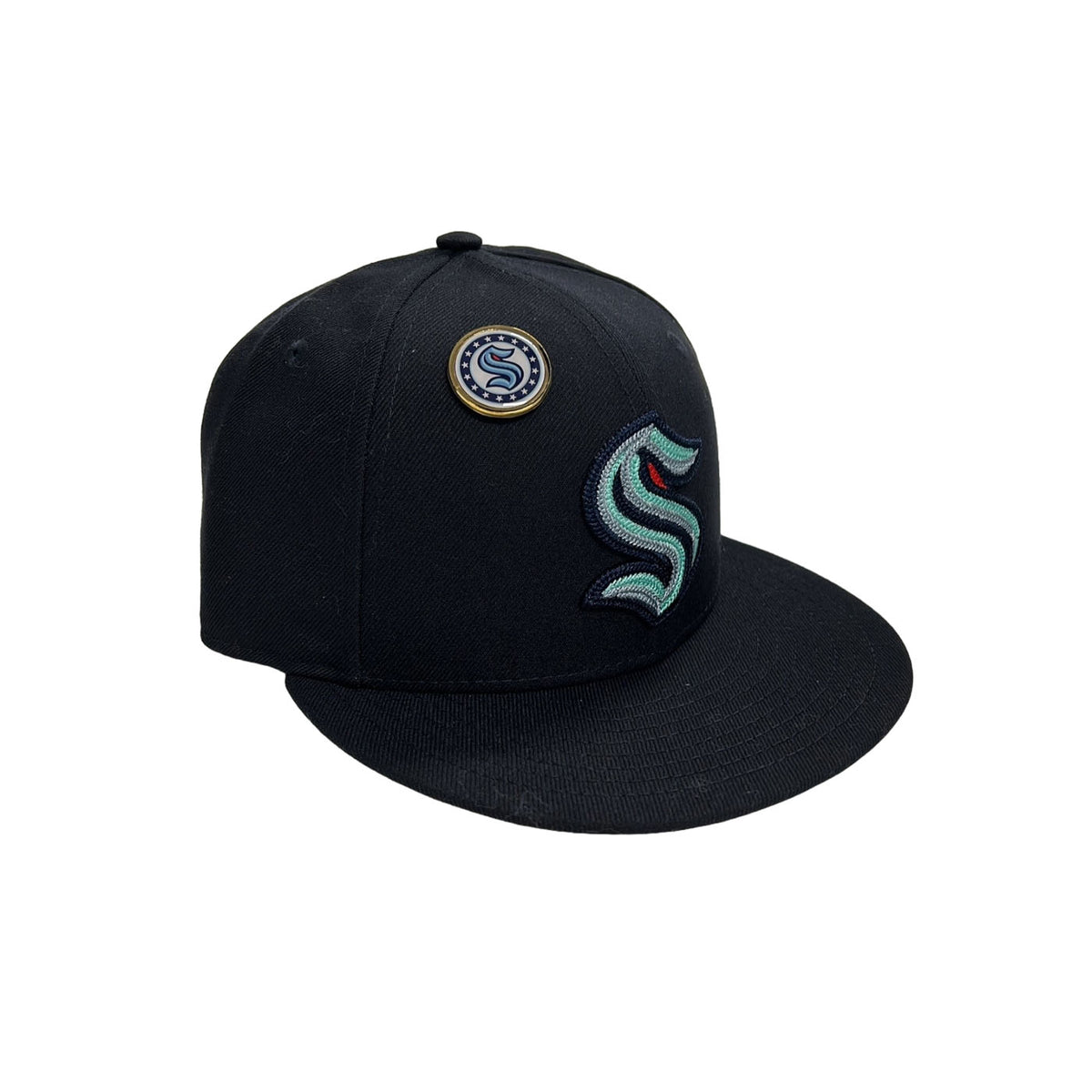 Seattle Kraken New Era 5950 Pin Navy Cap