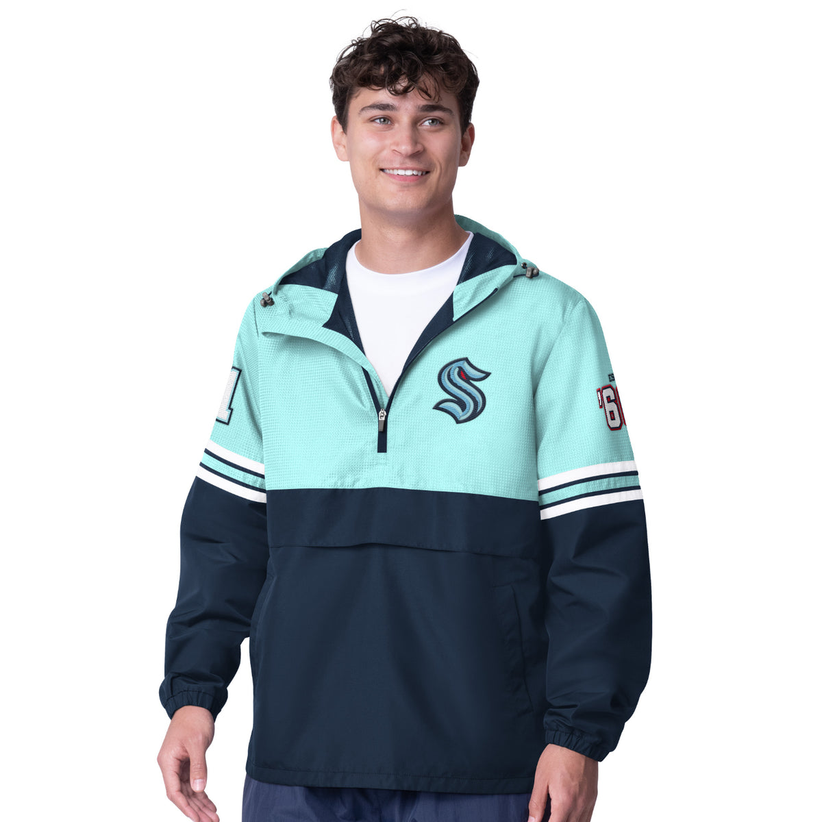 Seattle Kraken Batter Up Hooded Half Zip