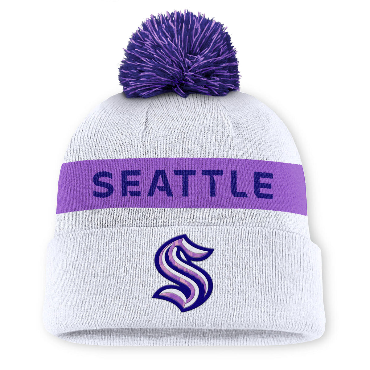 Seattle Kraken Hockey Fights Cancer Beanie