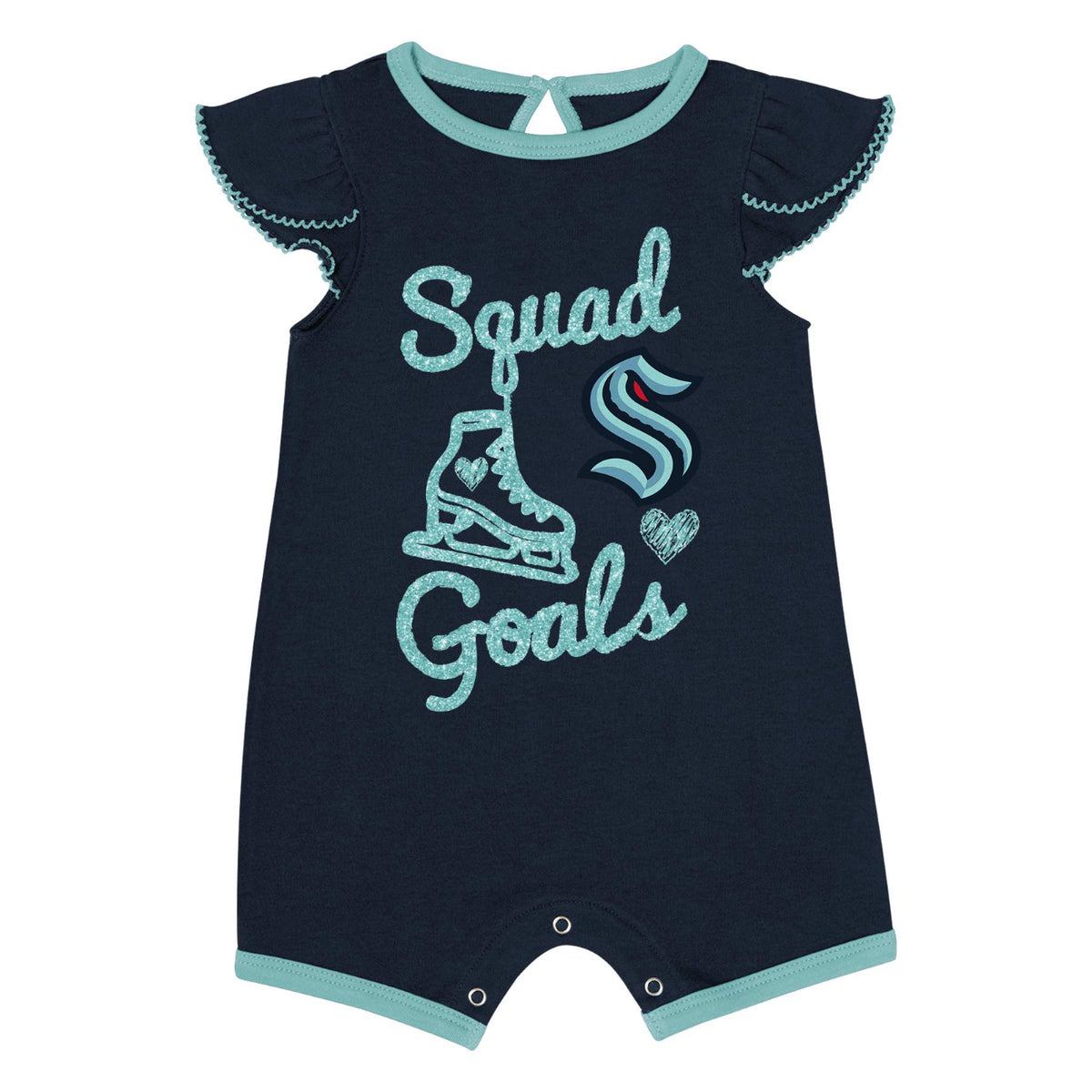 Seattle Kraken Squad Goals Romper - sizes 12 through 24MO
