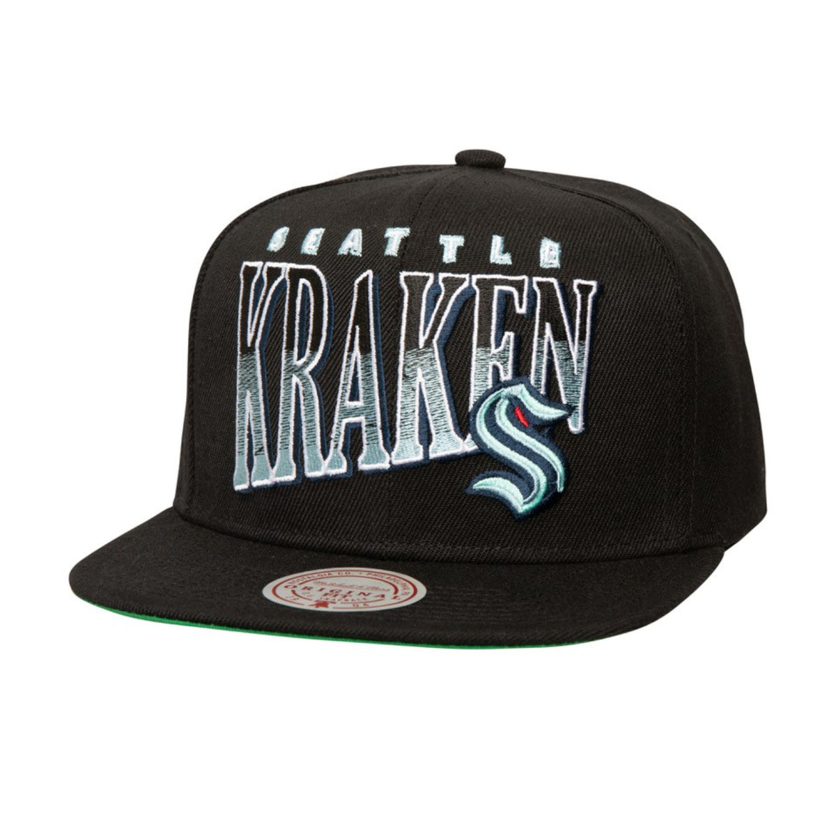 Seattle Kraken Mitchell & Ness Linework Snapback Cap