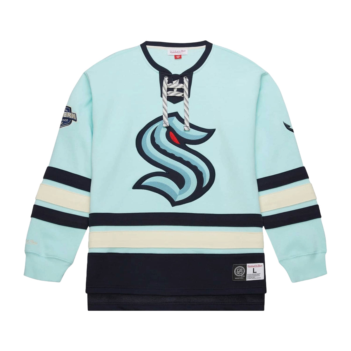 Seattle Kraken Mitchell and Ness Heritage Lace Up Crew
