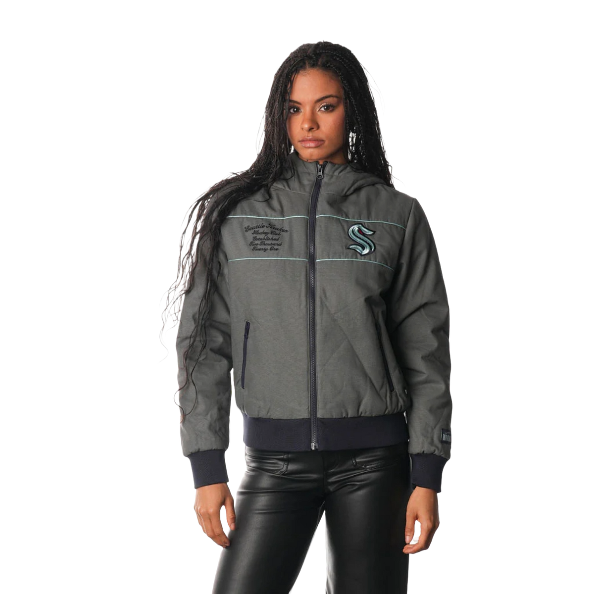 Seattle Kraken Washed Canvas Womens Puffer Jacket