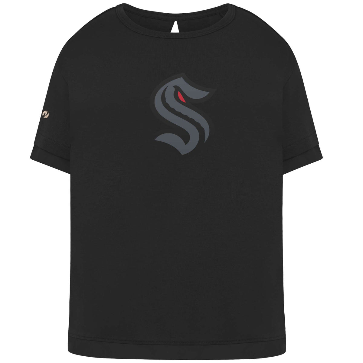 Seattle Kraken Levelwear Womens Red Eye Black Tulip Tee