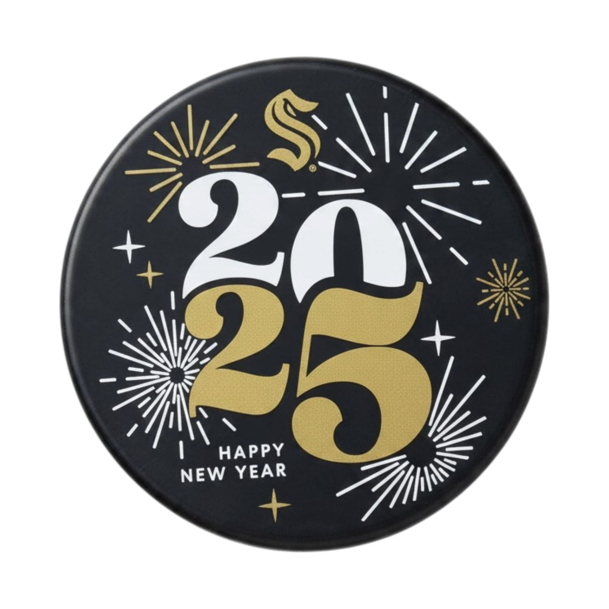 Seattle Kraken 2025 New Years Puck