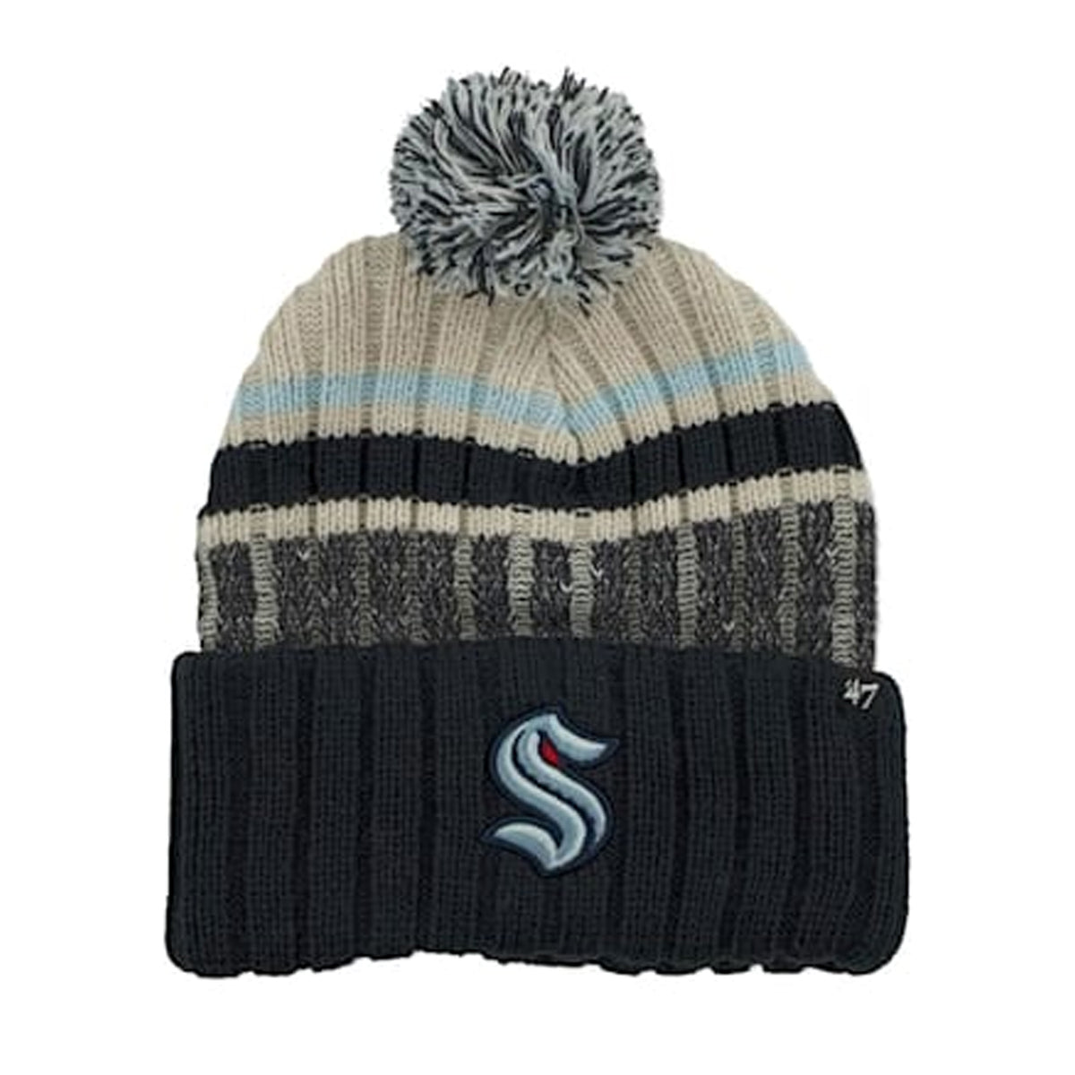 Seattle Kraken '47 Long Range Pom Knit Hat