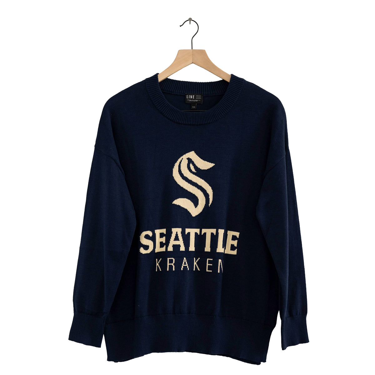 Seattle Kraken Line Change Team Logo Knit Sweater