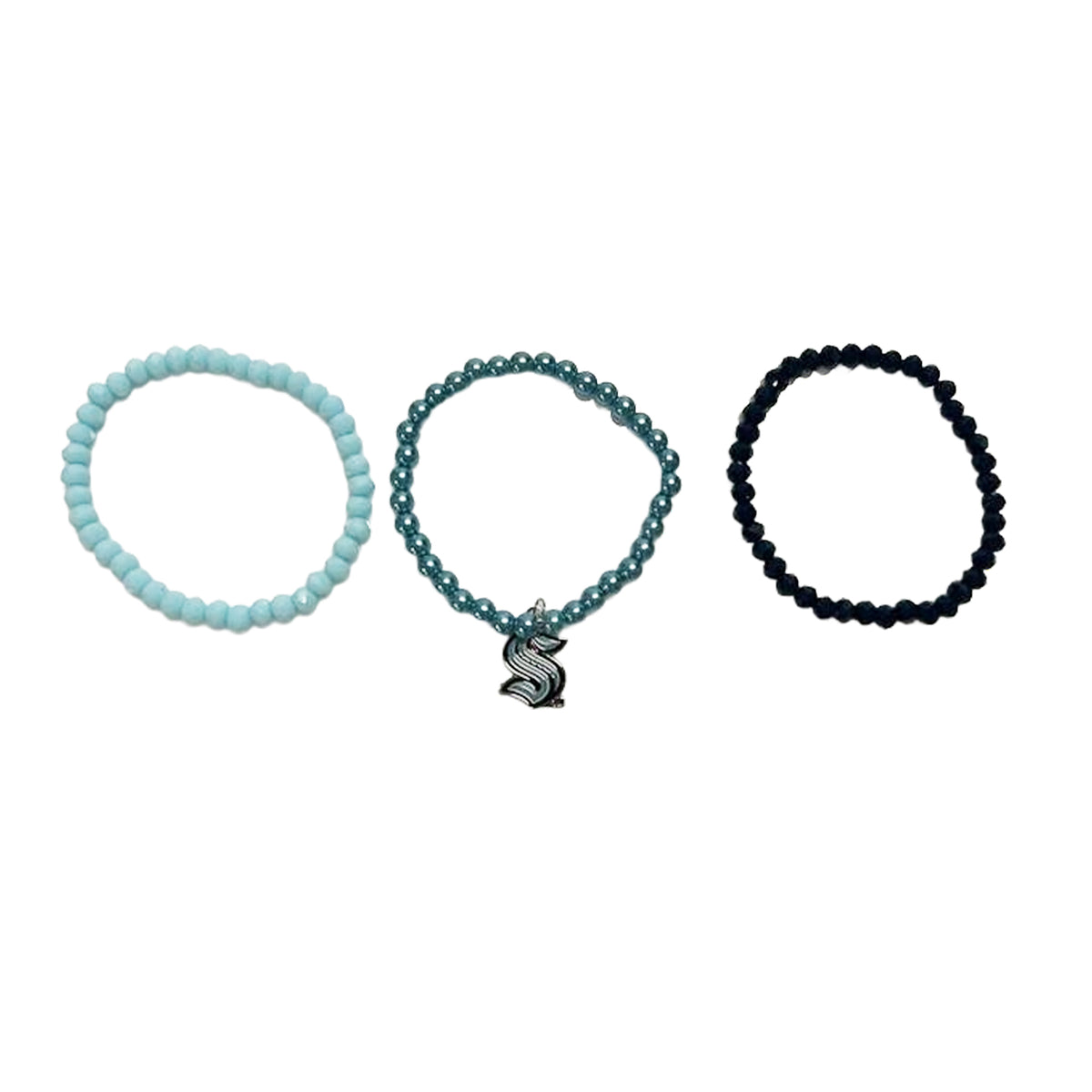 Seattle Kraken Bead Stacked Bracelets