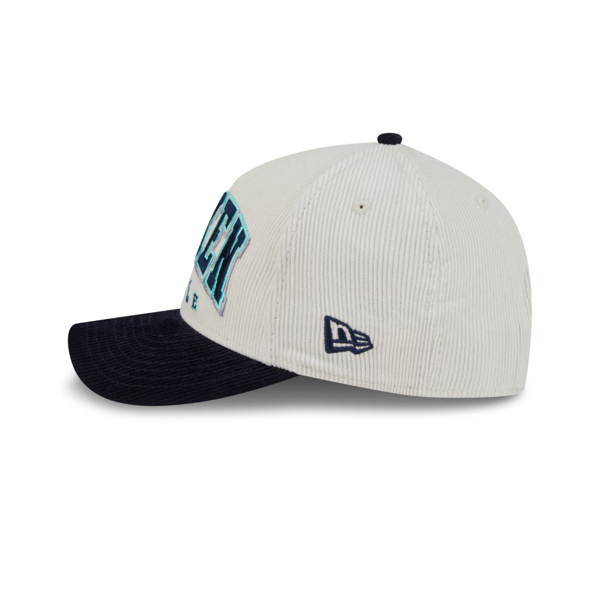 Seattle Kraken New Era 940MC 2 Tone Sided Wordmark Chrome White Snapback Hat