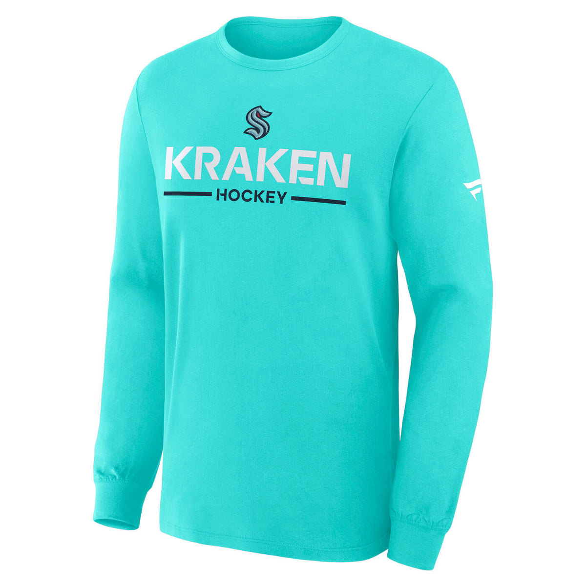Seattle Kraken AP Ice Blue Primary Cotton Long Sleeve Tee