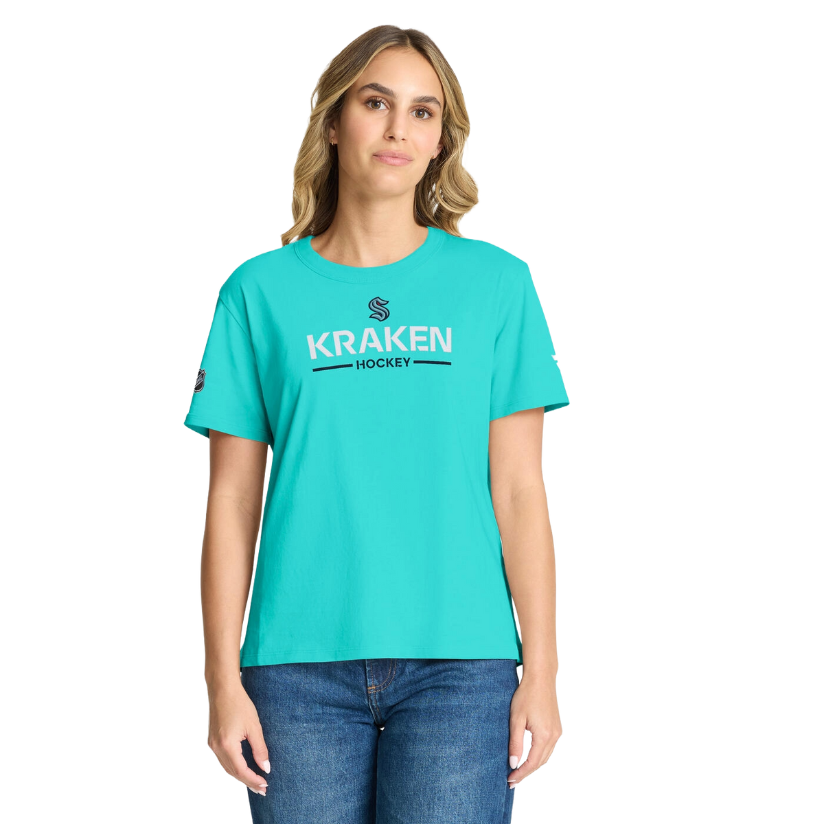 Seattle Kraken Womens AP Ice Blue Primary Cotton Tee