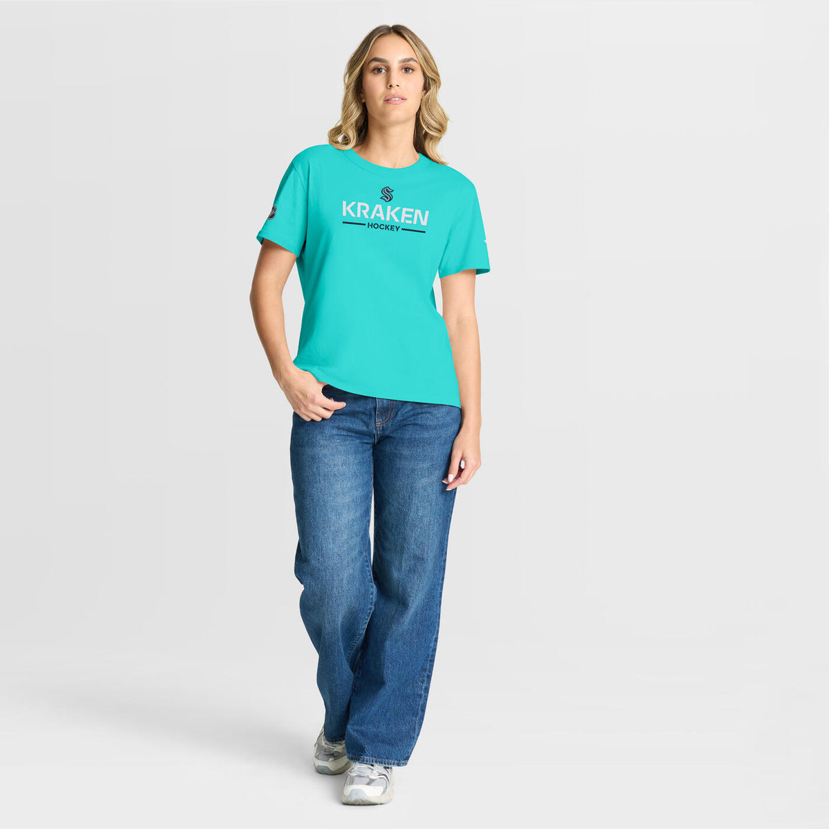 Seattle Kraken Womens AP Ice Blue Primary Cotton Tee