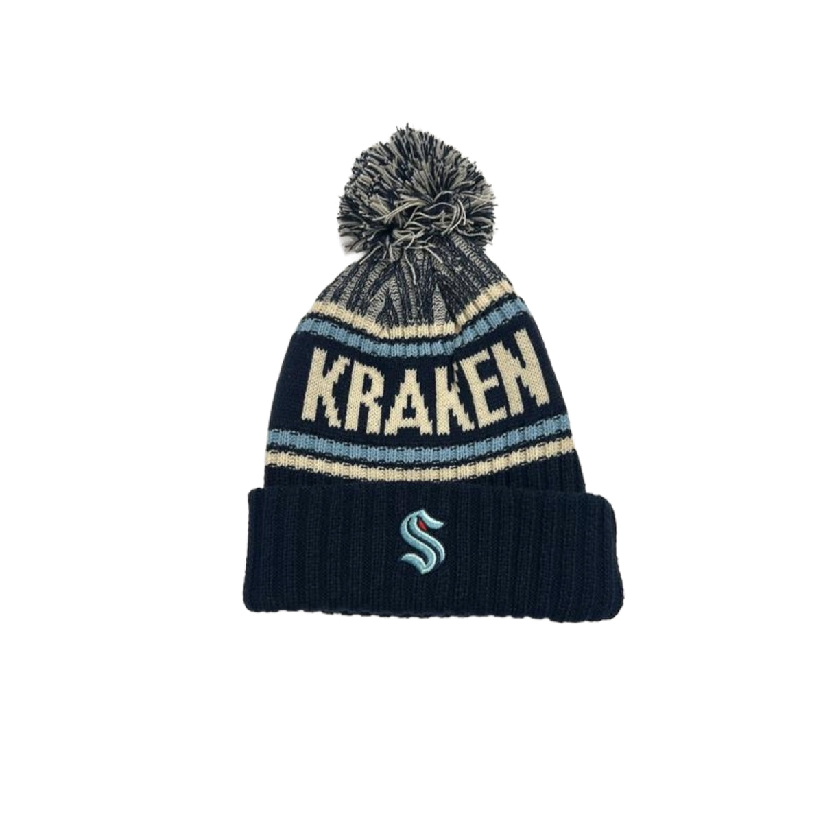 Seattle Kraken Kraken Navy Vintage Pom Knit