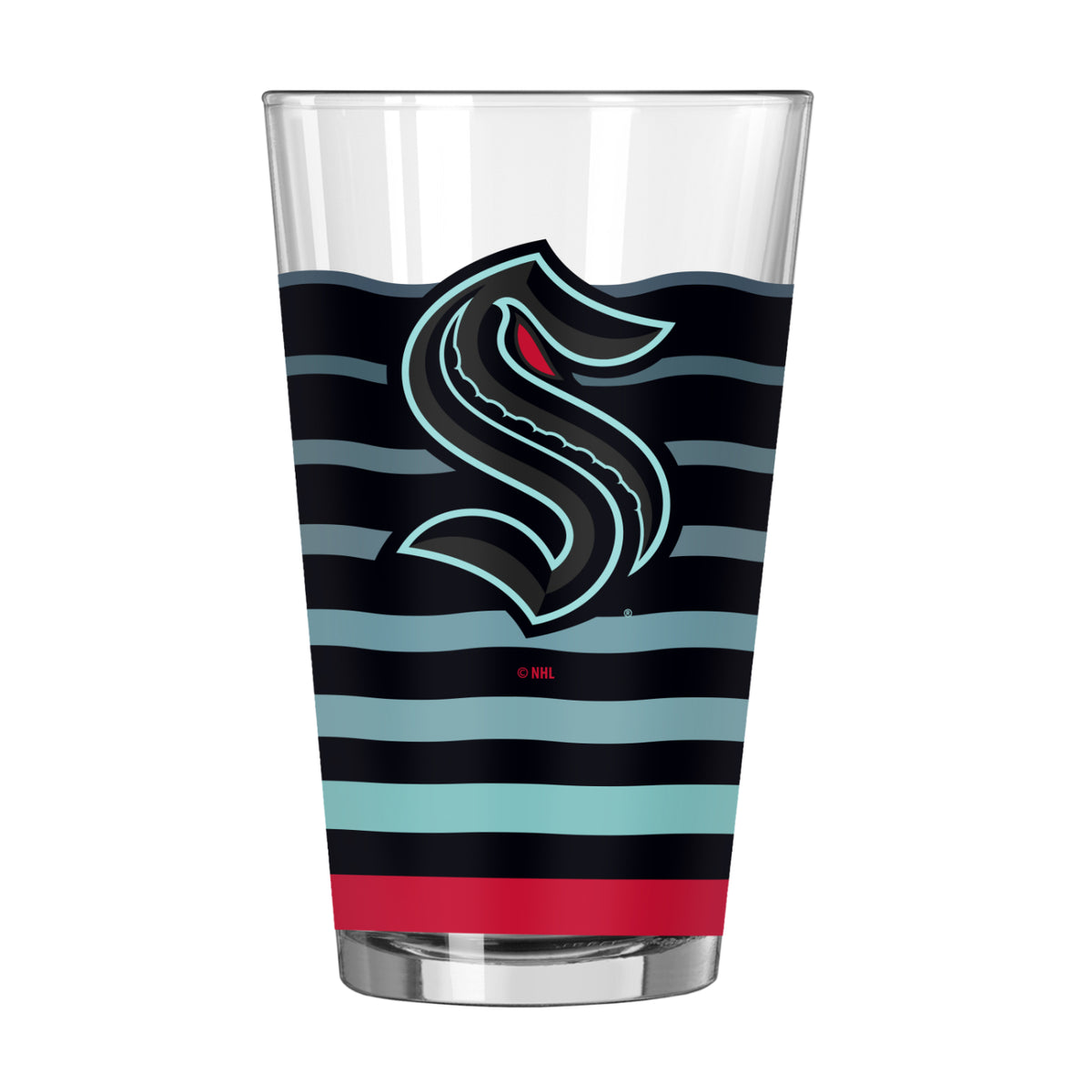 Seattle Kraken Third Jersey 16 oz. Waves Pint Glass