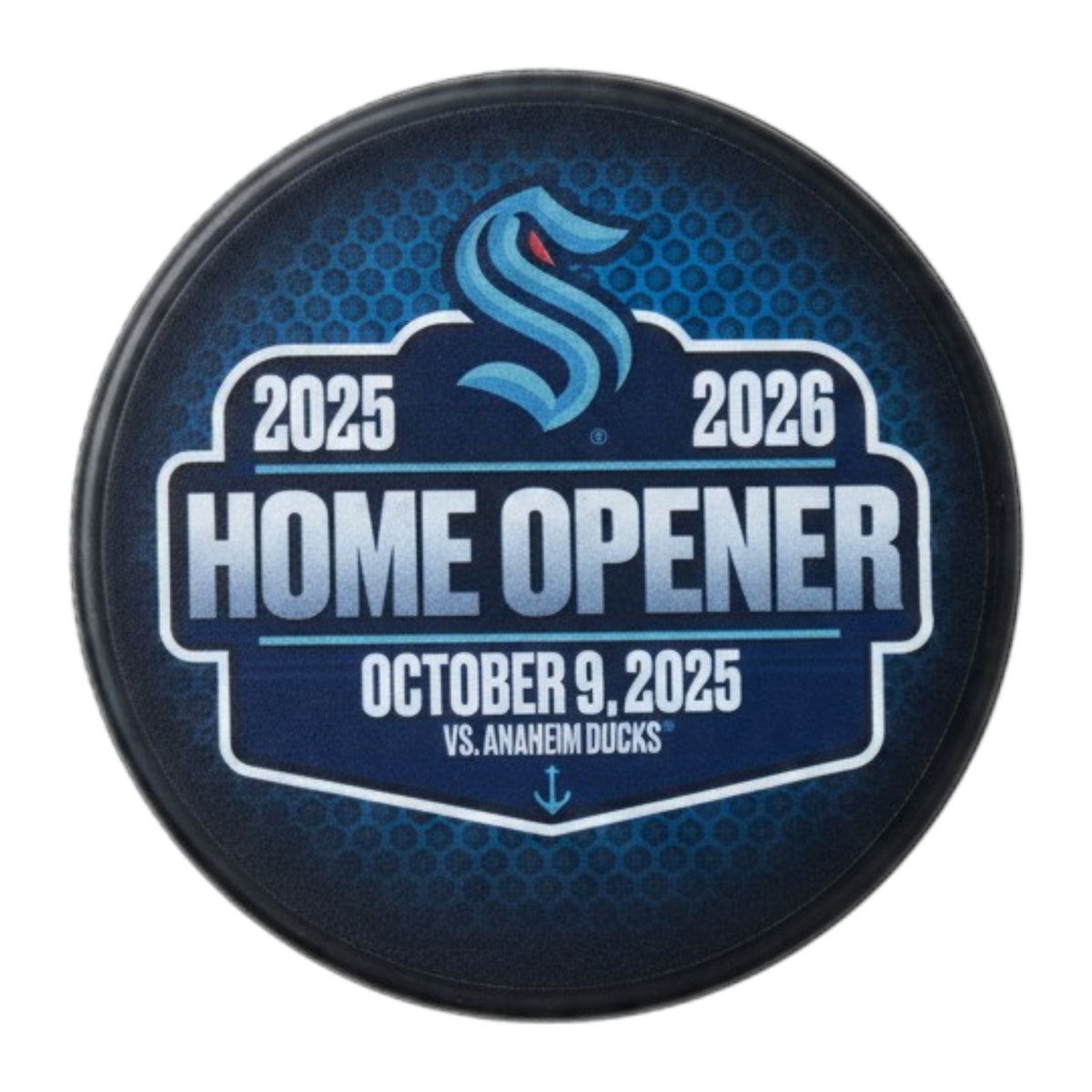 Seattle Kraken 2025-26 Season Opener Puck