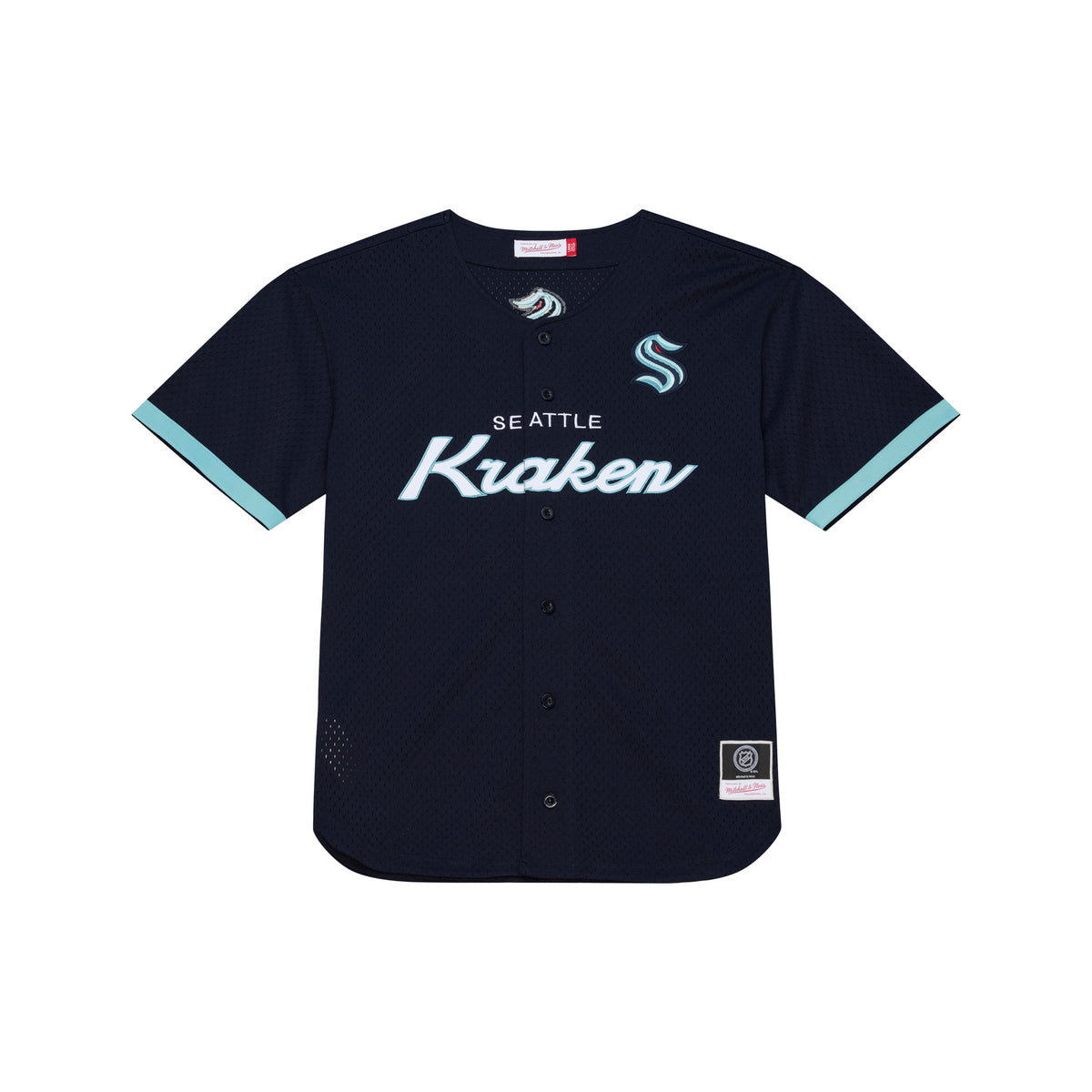 Seattle Kraken Mitchell and Ness Head Coach Mesh Button Down