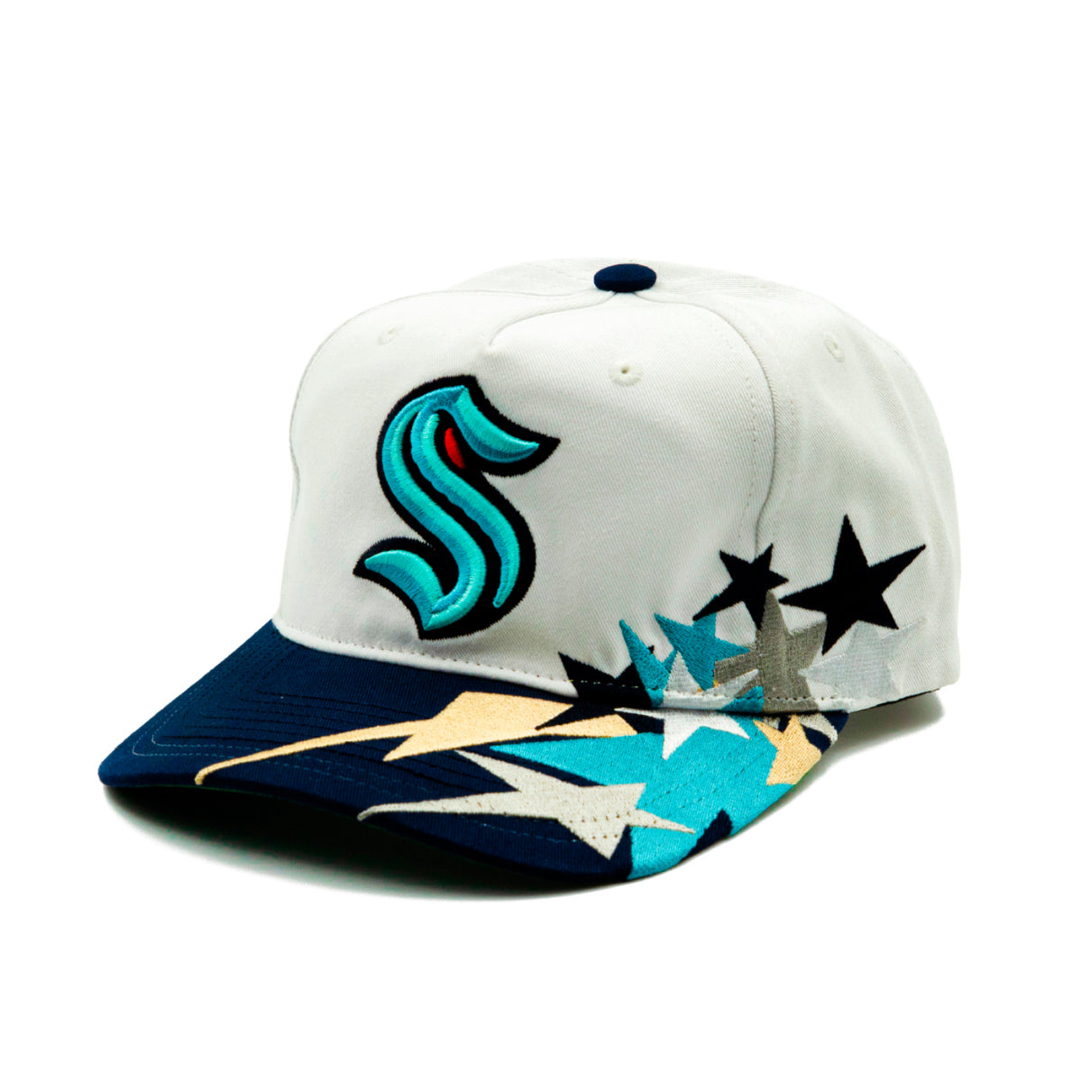 Seattle Kraken Mitchell and Ness Shooting Stars Snapback Hat