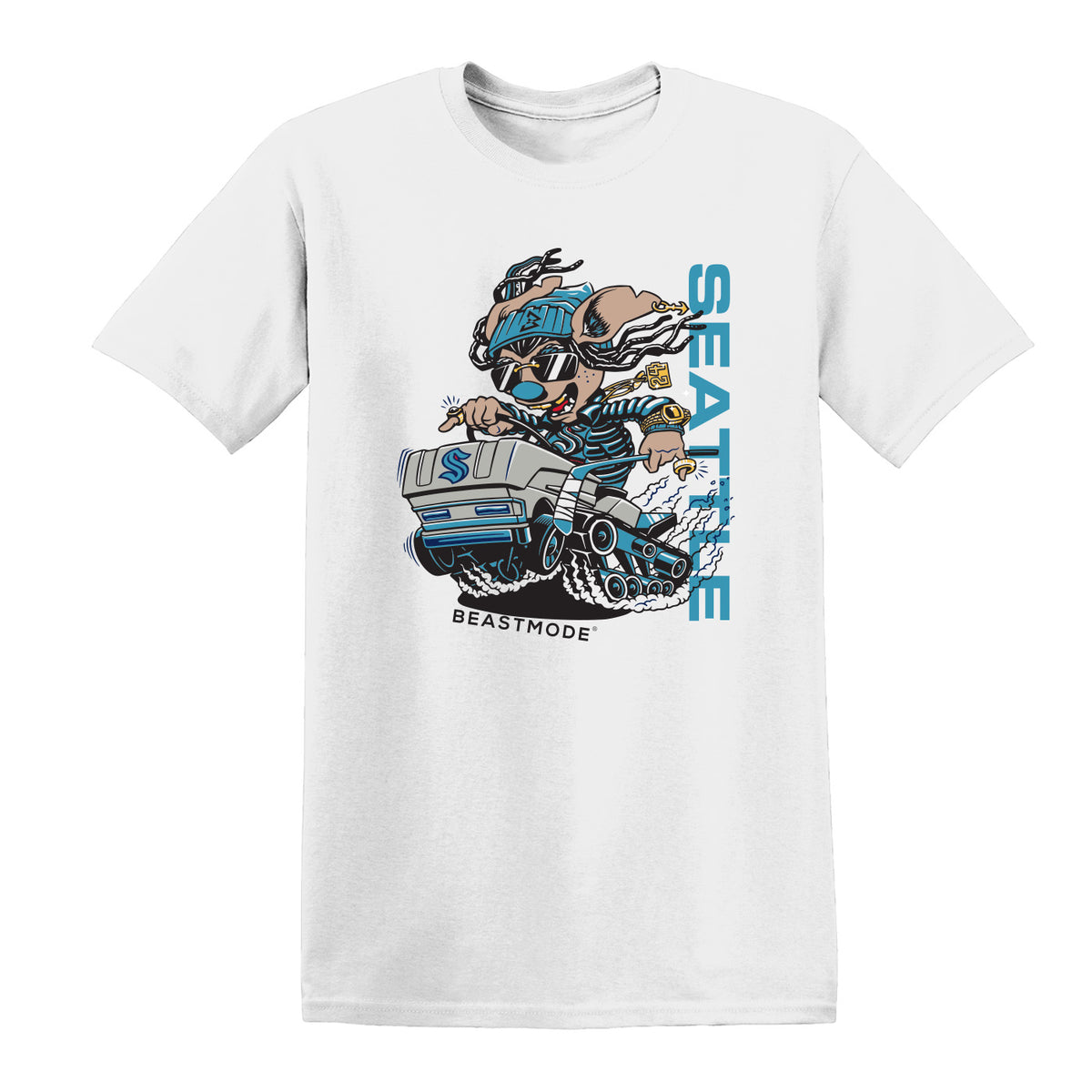 Official Nhl Seattle Kraken Fanatics Mascot Buoy T-Shirt - Sgatee