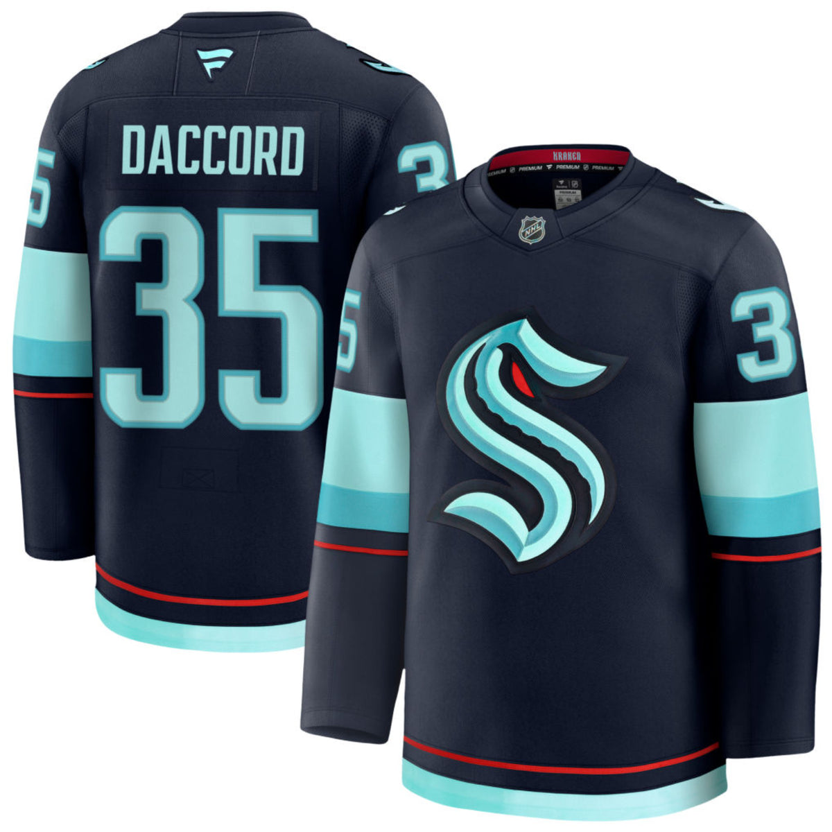 Seattle Kraken Joey Daccord #35 Home Jersey – Seattle Hockey Team