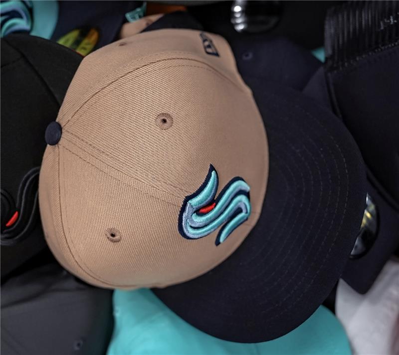 Seattle Kraken Primary Camel Navy Visor New Era 5950