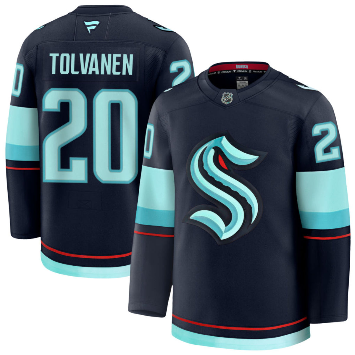 Seattle Kraken Eeli Tolvanen #20 Home Jersey – Seattle Hockey Team