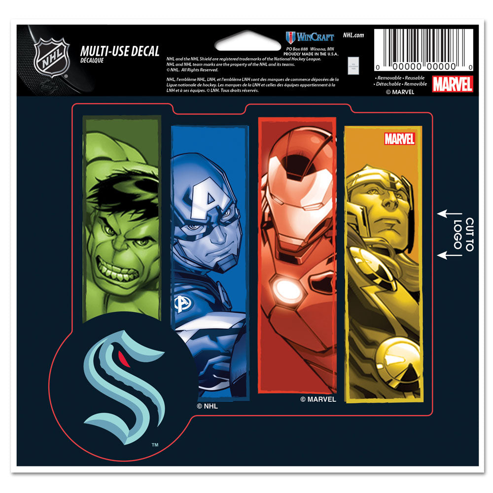 Seattle Kraken Wincraft Marvel Logo