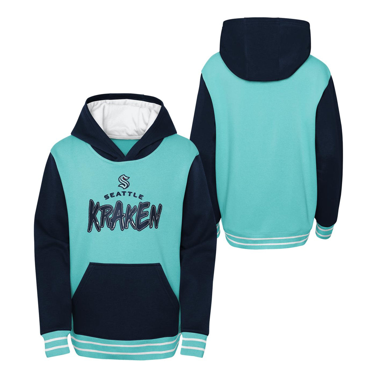 Seattle Kraken Reverse Retro Outerstuff Fleece Youth Hoodie