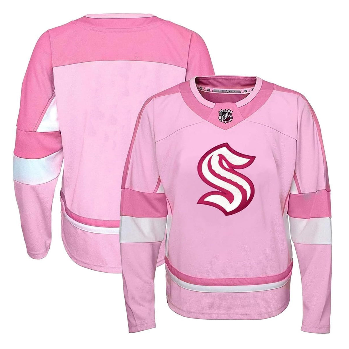 Seattle Kraken Youth Pink Fashion Jersey