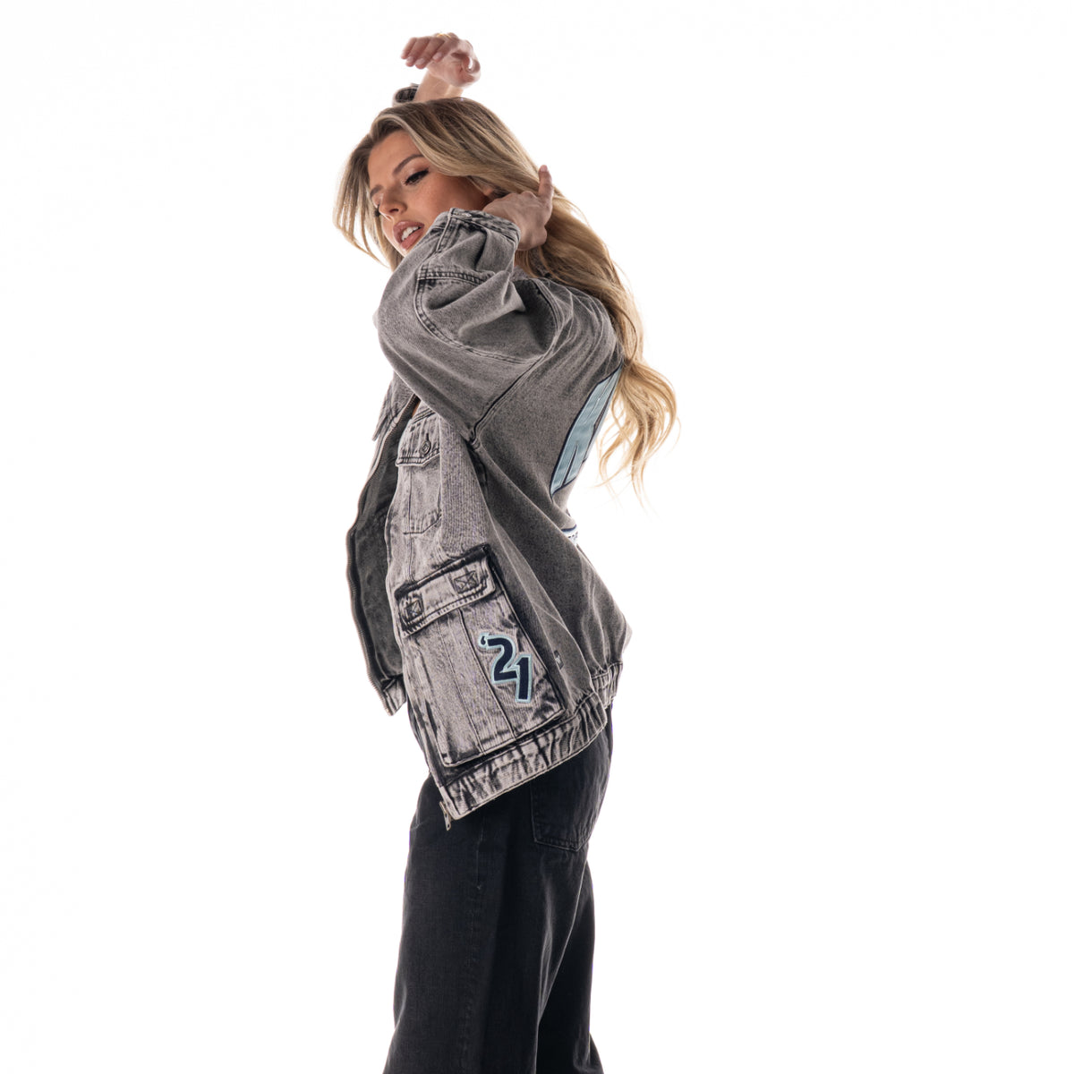 Seattle Kraken Oversized Denim Jacket