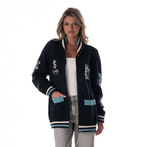 Seattle Kraken Jacquard Zip Up Sweater – Seattle Hockey Team Store