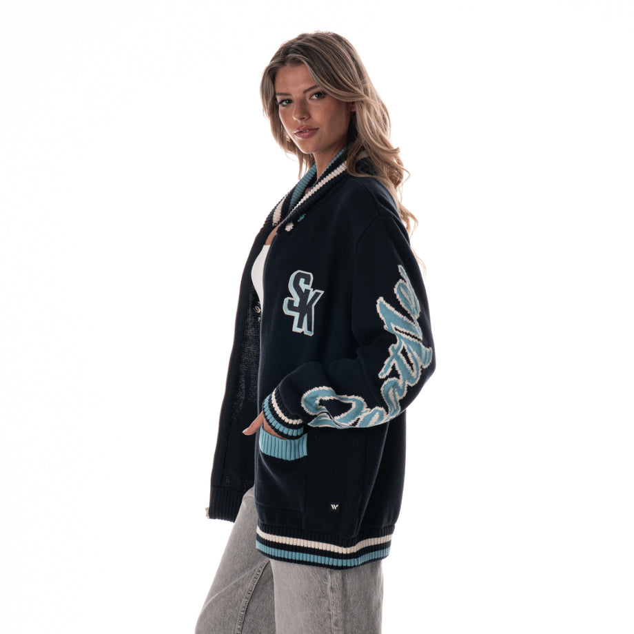 Seattle Kraken Jacquard Zip Up Sweater – Seattle Hockey Team Store