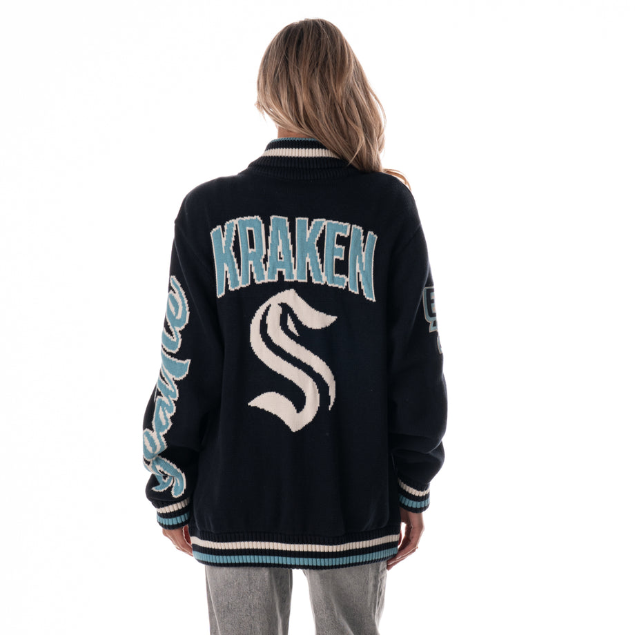 Seattle Kraken Jacquard Zip Up Sweater – Seattle Hockey Team Store