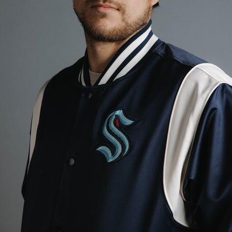 Seattle Kraken Mitchell and Ness Roots Lightweight Satin Jacket
