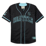 Seattle Kraken Black Baseball Jersey