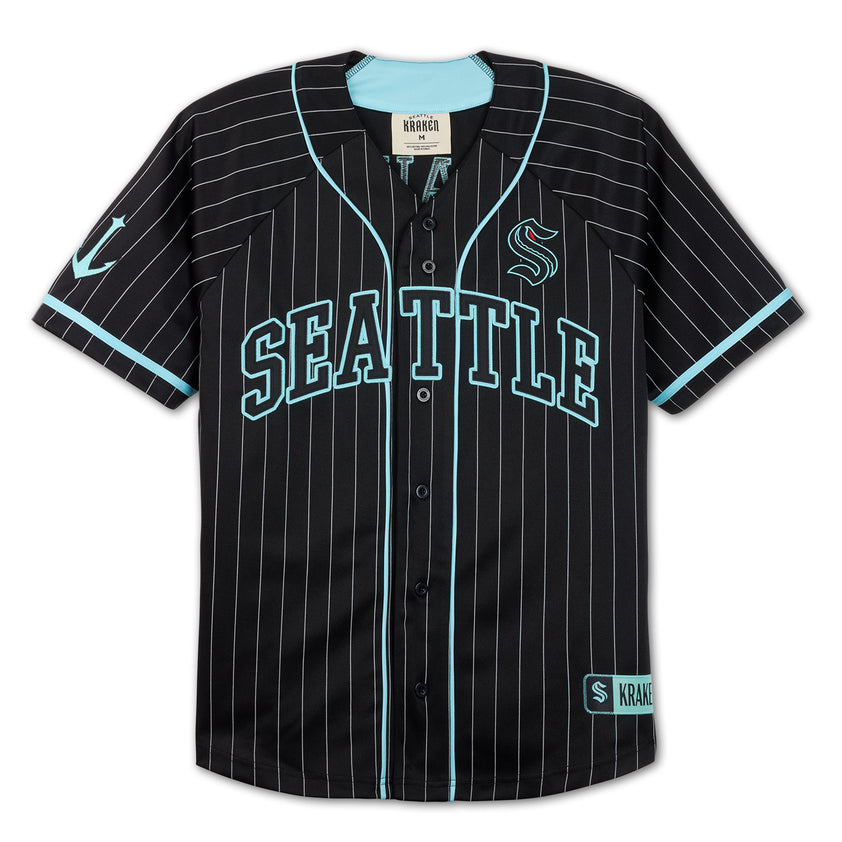 Seattle Kraken Black Baseball Jersey – Seattle Hockey Team Store