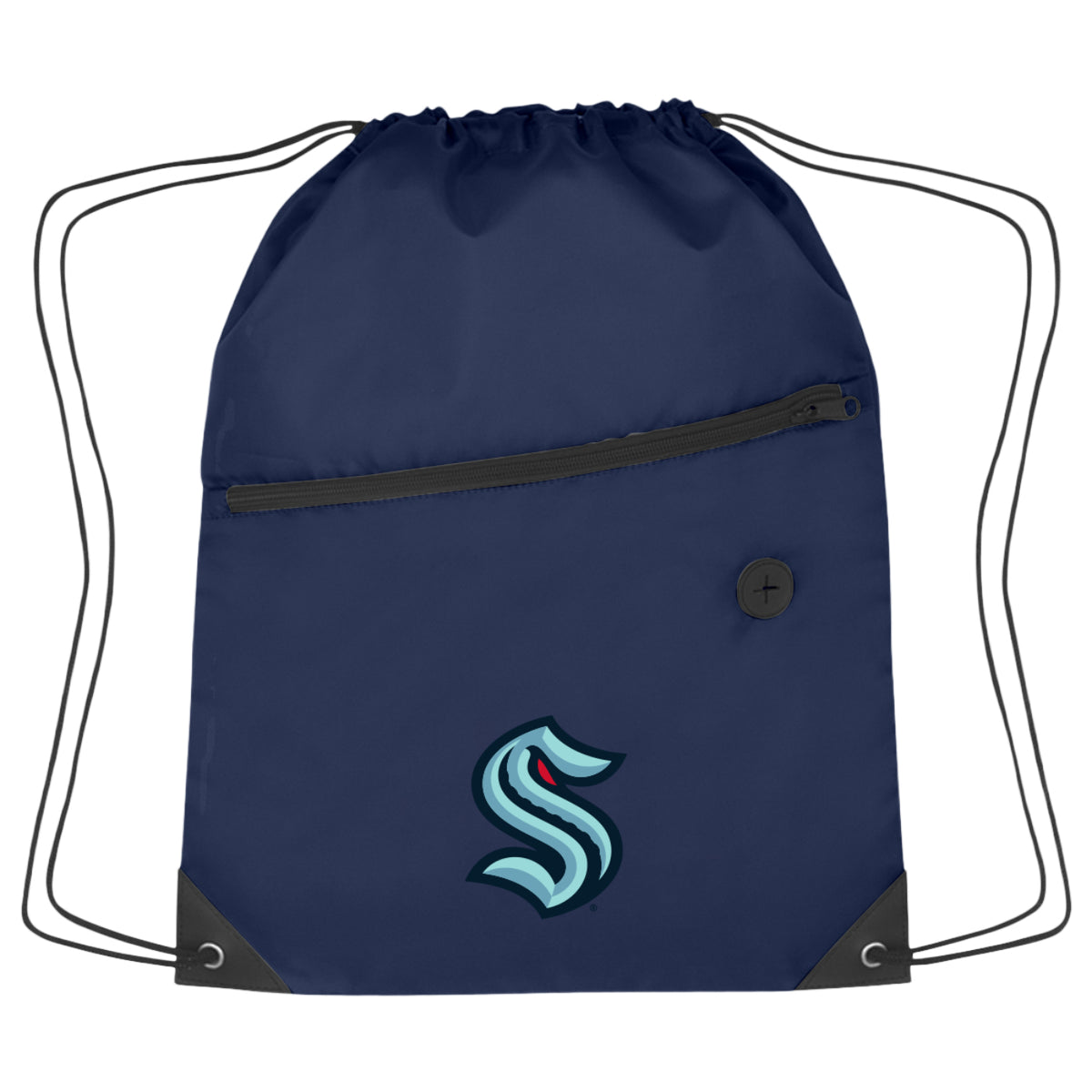 Seattle Kraken Zip Drawstring Bag