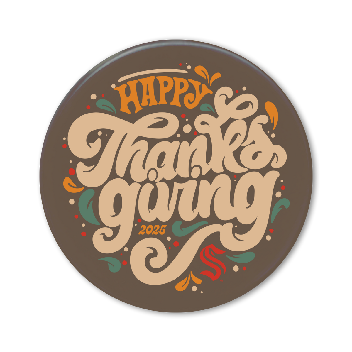 Seattle Kraken 2025 Thanksgiving Puck