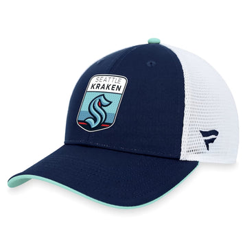 Seattle Kraken Mitchell & Ness Vintage Sharktooth Snapback Cap - White