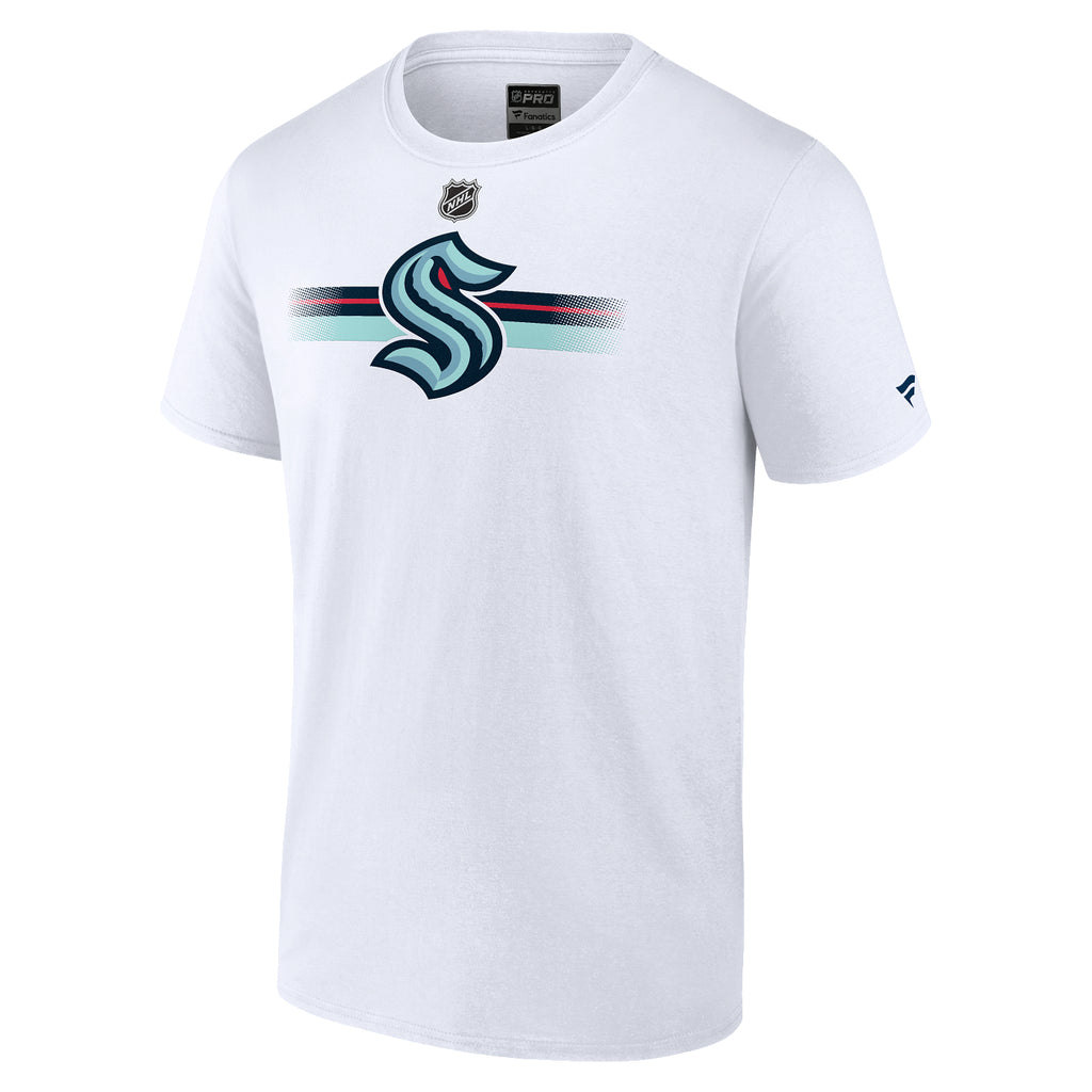 Men's Starter White Seattle Kraken Half Puck T-Shirt Size: Extra Large