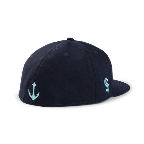 Seattle Kraken New Era 5950 Text Navy