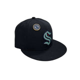 Seattle Kraken New Era 5950 Pin Navy Cap