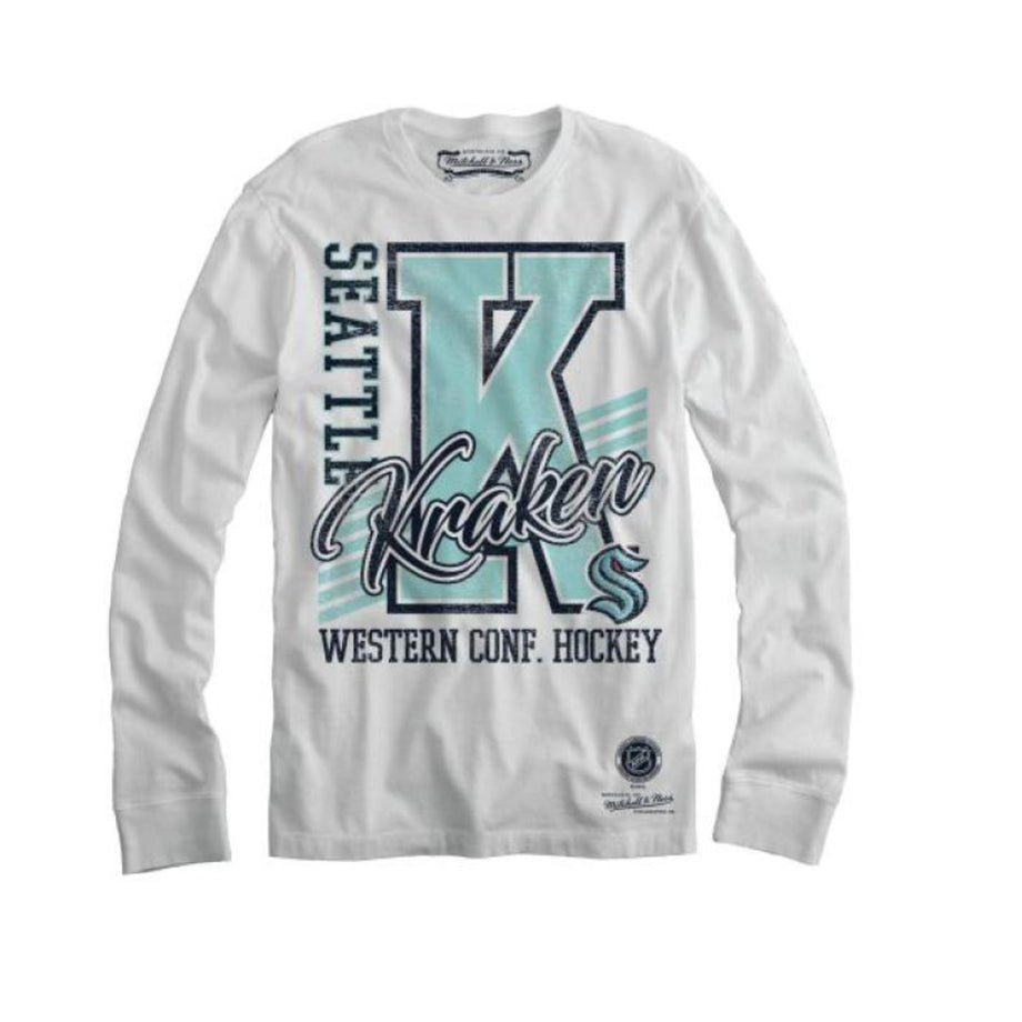 Seattle Kraken Mitchell and Ness Kids Make The Cut Long Sleeve Tee