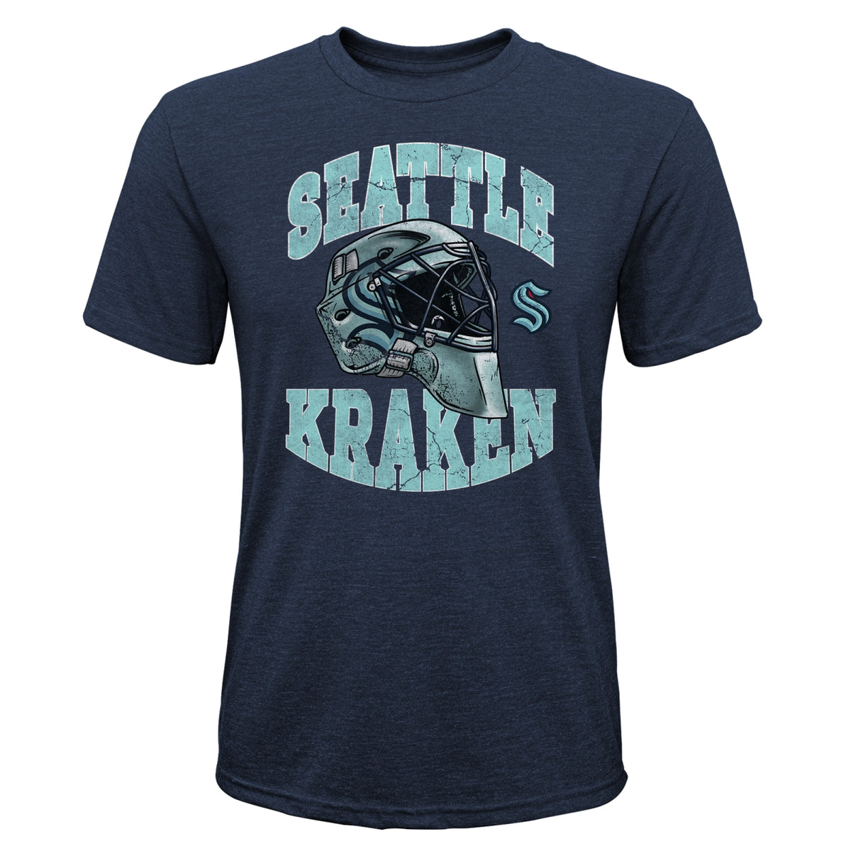 Seattle Kraken Youth Goal Tender Tri-Blend Tee