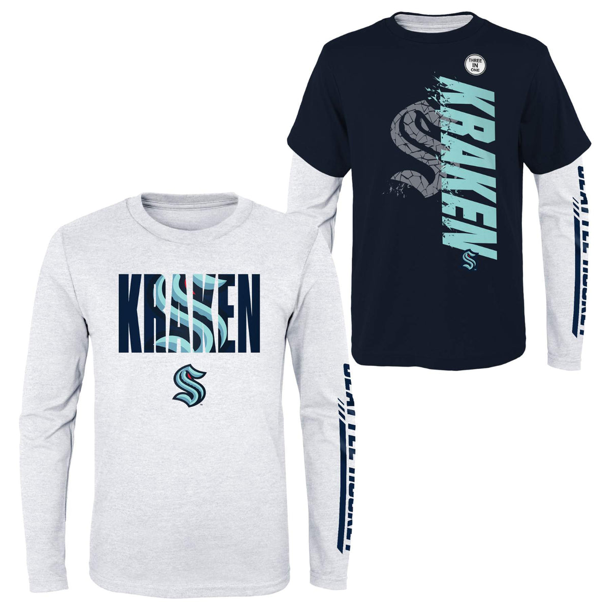 Seattle Kraken Youth Energetic Plumber Tees - 2 Piece Set