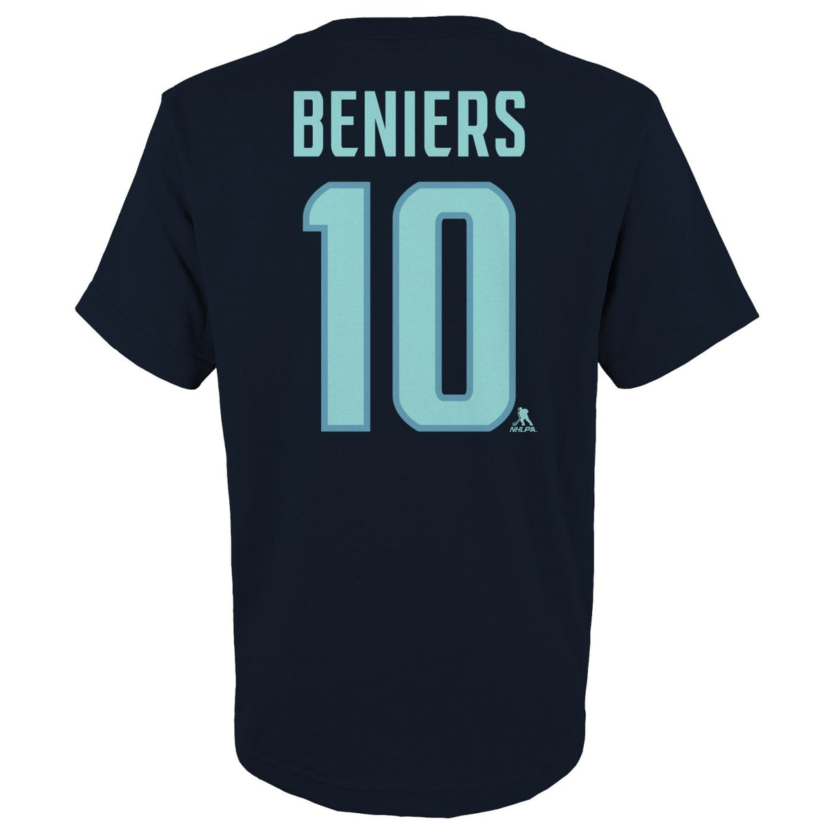 Seattle Kraken Matty Beniers #10 Outerstuff Youth Name and Number Tee