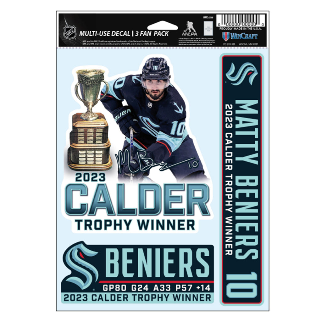 Matty Beniers #10 Seattle Kraken Player Jersey, Hockey Navy Blue
